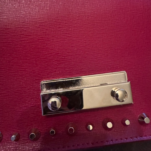 Red FURLA crossbody studs, chain - Picture 7 of 9
